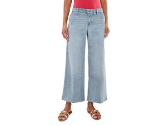 Liverpool L.A. Petite Mid-rise Weekender Wide Leg Jean 28 Inseam Womens Jeans Las Virgenes : 16P 28, Cotton/Denim/Polyester