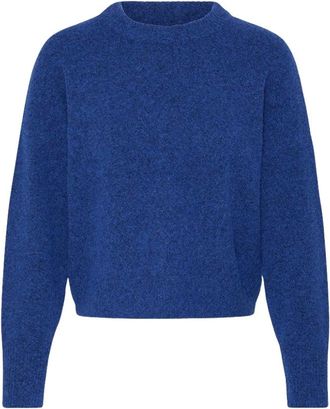 b.young Byomea Crew Trui - Dames - Truien - Blauw - Maat: XS Wol
