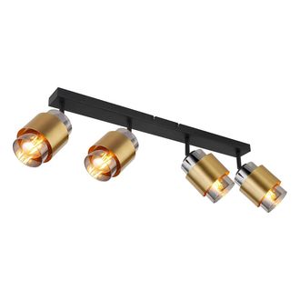 Globo Lighting Foco - Milley - Lat&oacute;n Negro - Metal - Foco De Superficie - Globo