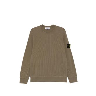 Stone Island Waffle-knit Patch Sweatshirt