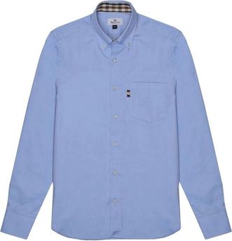 Aquascutum Iconic Shirt - Heren - Casual Overhemden - Blauw - XL - Katoen - Overhemden