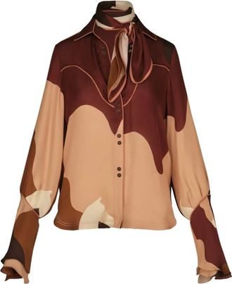 Johanna Ortiz Camicia High Tides - Marrone