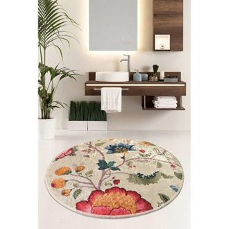 Dmora Alfombra De Ba&ntilde;o Granite City, Lavable En Lavadora, 100x100 Cm Multicolor