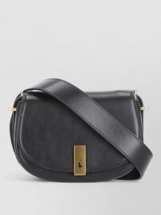 Ralph Lauren smooth leather shoulder bag adjustable strap hardware