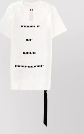 Rick Owens shirt asymmetric hem graphic print neckline