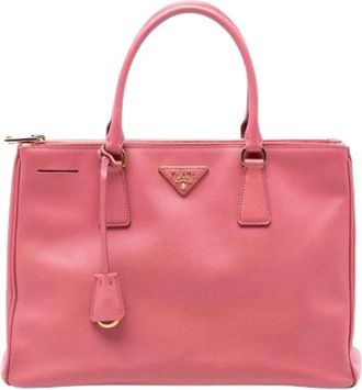 Prada Pre-owned Handbags, female, Pink, Size: ONE SIZE Pre-owned Galleria Satchel