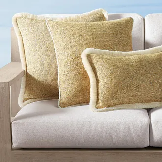 Frontgate Golden Hour Indoor/Outdoor Pillow by Elaine Smith - 20 x 20 Square, 20 x 20 Square with Cording - Frontgate