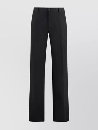 Dolce & Gabbana cotton blend trousers with pockets and belt loops