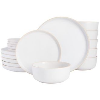 Gibson Home Zuma 18 Piece Dinnerware Set in White at Nordstrom