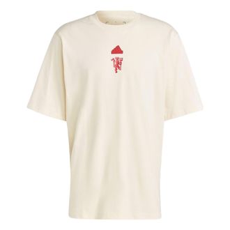 adidas Manchester United LFSTLR Oversized T-Shirts White Red IA8552