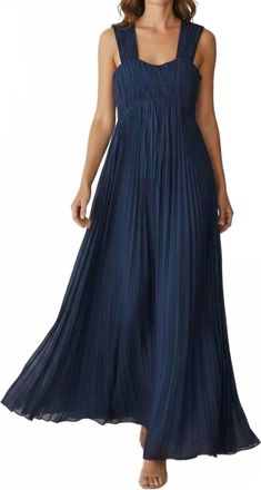 Bishop + Young Grecian Corset Dress In Marine Blue