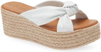 Cordani Brenda Platform Espadrille Sandal in White Leather at Nordstrom, Size 7.5Us
