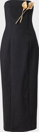 Carolina Herrera Calla Lily Strapless Column Gown