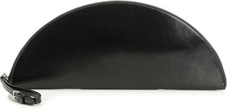 Maison Margiela Tassen, Dames, Zwart, ONE Size, Leer, Big Halfmoon Pouch
