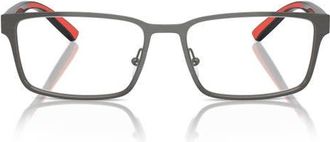 Ferrari 56mm Rectangle Optical Glasses in Dark Gunmetal /Demo Lens at Nordstrom