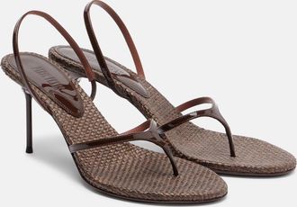 PARIS TEXAS Lidia patent leather thong sandals