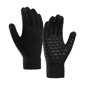 Generic Winter Gloves for Men and Women - Upgraded Touch Screen Anti-Slip Silicone Gel - Elastic Cuff - Thermal Soft Wool Lining - Knit Stretchy Material