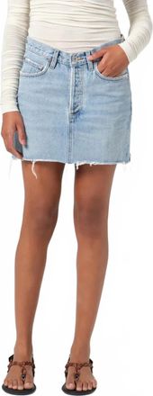 A Gold E V-Waist Mini Skirt In Force