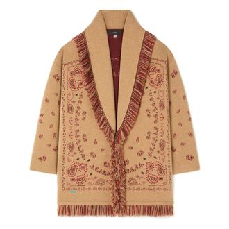 Alanui C&aacute;rdigan Icon Jacquard con Cintur&oacute;n - Knitwear - Mujer - Marr&oacute;n - S