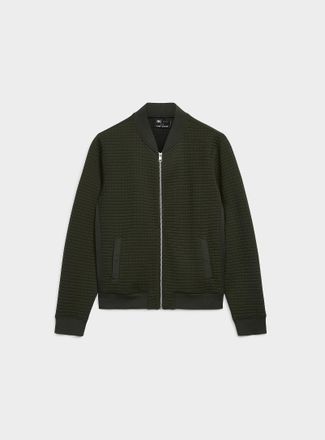 Le 31 Mens Embossed geo bomber jacket