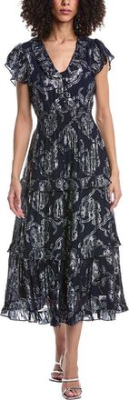 Sail to Sable Ruffle Hem Midi Dress