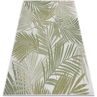 RugsX Rugsx - Carpet sisal sion Palm leaves, tropical 2837 Flat woven ecru / green green 160x220 cm