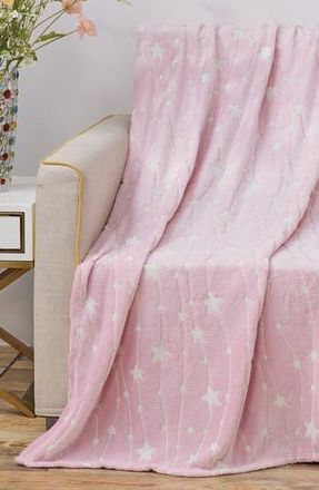 Luxury Home Glow in the Dark Starlight Throw Blanket in Pink/multi at Nordstrom Rack