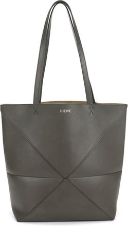 Loewe Gray Leather Tote Bag (Pre-Owned)