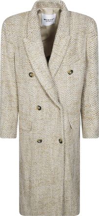 Isabel Marant Pilda-Gb Double-Breasted Herringbone Coat