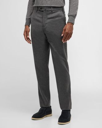 Loro Piana Mens Carlo Cashmere Flannel Trousers