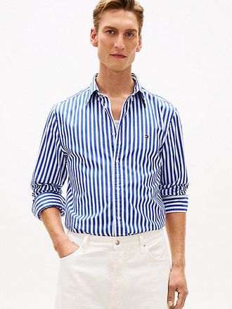 Tommy Hilfiger TH Flex Regular Fit Stripe Poplin Shirt