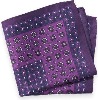 Paul Fredrick Medallion Silk Pocket Square