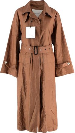 Mackintosh Long Lightweight Brown Trench Coat Size S