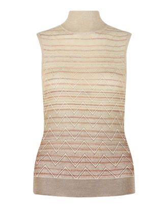 M Missoni Ombre Zig Zag High-Neck Top