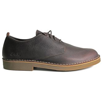 Clarks Desert London Evo Leather Mens Lace Up Shoes - Dark Brown - Size:UK 10.5