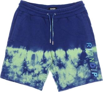 Ripndip Navy/Green Heren Trainingsbroek Shorts - Heren - Korte Broeken - Blauw - XL - Katoen - Korte Broeken