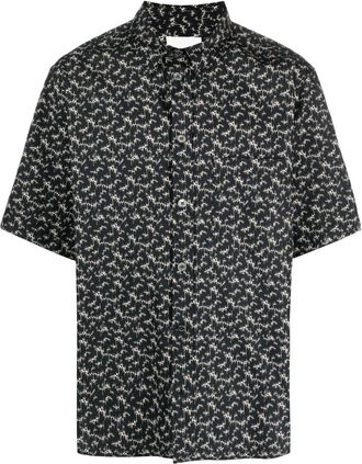 Isabel Marant Labilio graphic-print cotton shirt - men - Cotton - M - Black