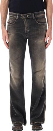 Diesel 1998 D-Buck Paint Splatter Vintage Grey Straight-Leg Jeans