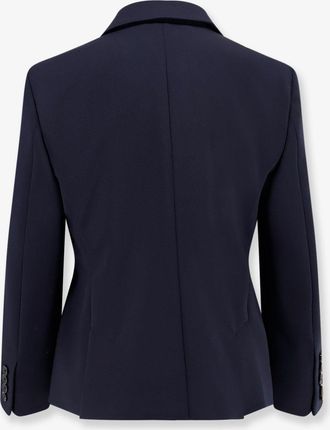 Max Mara Womens Blazer Mxmdorico Stretch Virgin Wool Blue Blazers Jacket