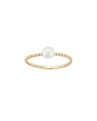 Italian Gold, Inc 14K Italian Gold 4Mm Pearl Ring