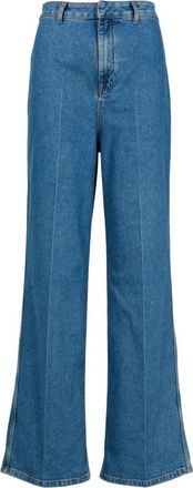 Philosophy di Lorenzo Serafini Flared jeans met hoge taille - Dames - Flared Jeans - Blauw - L - Katoen - Jeans