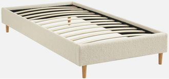 Sweeek Cama con somier, acabado borreguito