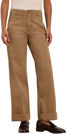 Nic+Zoe Highland Angled Pocket Wide Leg Pants in Oak at Nordstrom, Size 24W