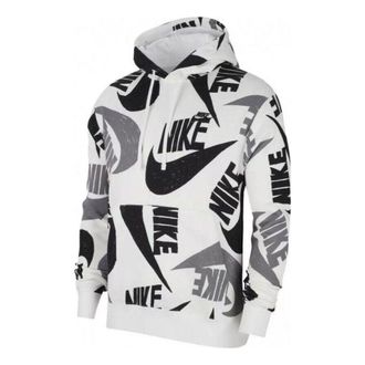 Nike Sportswear Club Pullover Hoodie White Black CJ6312-010