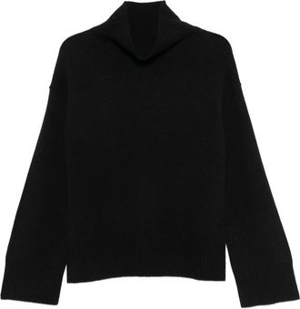 Soft Goat Roll-neck Ribbed-trim Sweater