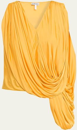 Loewe Draped Jersey Sleeveless Top