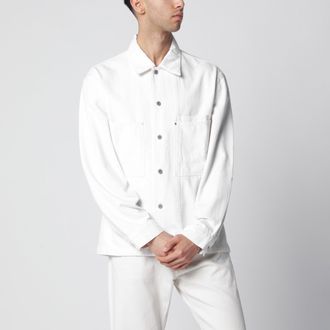 Christophe Lemaire Giacca camicia bianca in denim