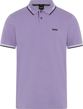 Boss Green by Hugo Boss Poloshirt BOSS GREEN Paul, Herren, Gr. 3XL, bright lila521, Jersey, Obermaterial: 92% Baumwolle, 8% Elasthan, slim fit, hoch geschlossener Ausschnitt,