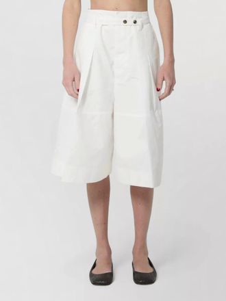 Bottega Veneta cotton high-rise wide-leg culotte shorts