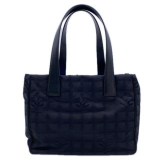 Chanel New Travel Line Black Nylon Leather Tote Bag (Pre-Owned)